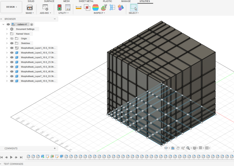 Fusion360 AddIn resultaat