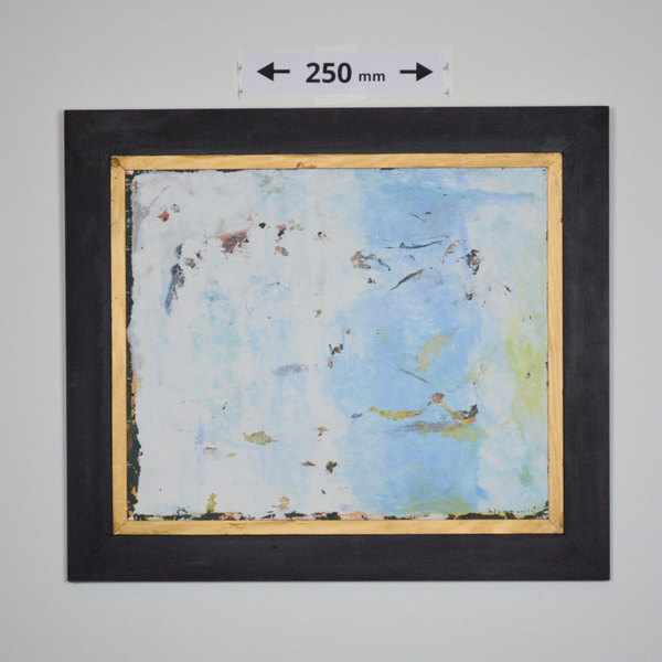 Compositie in licht blauw