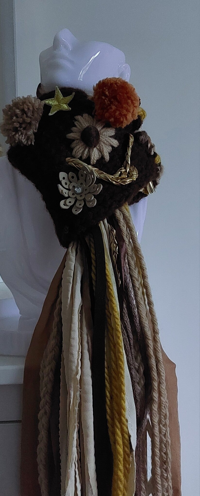 Echarpe bijoux tons marron