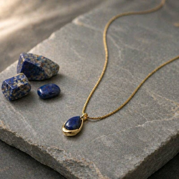 Collar Gota Ónix / Labradorita