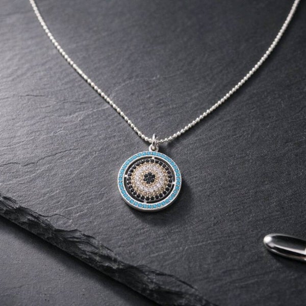 Collar Mandala Plata Diamantada