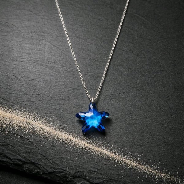 Collar Plata y Estrella de Mar Swarovsky