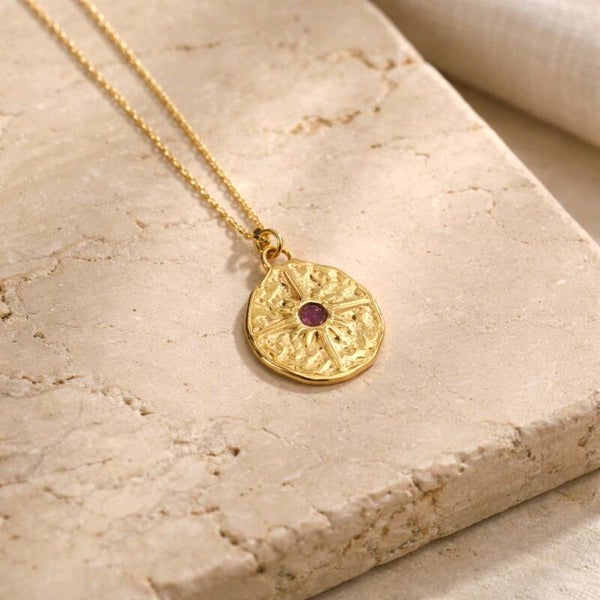 Collar Colgante Rosa de los Vientos Piedra