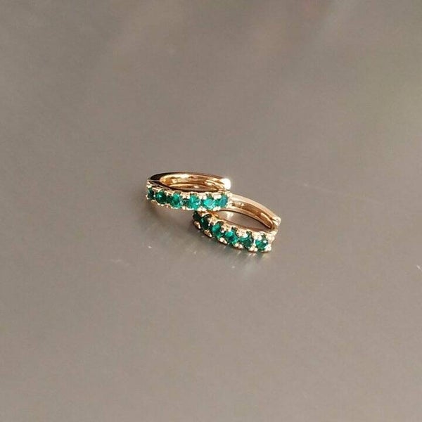 Mini Argollas Esmeralda