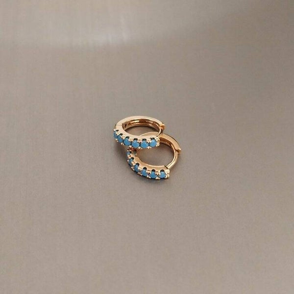Mini Argollas Turquesa