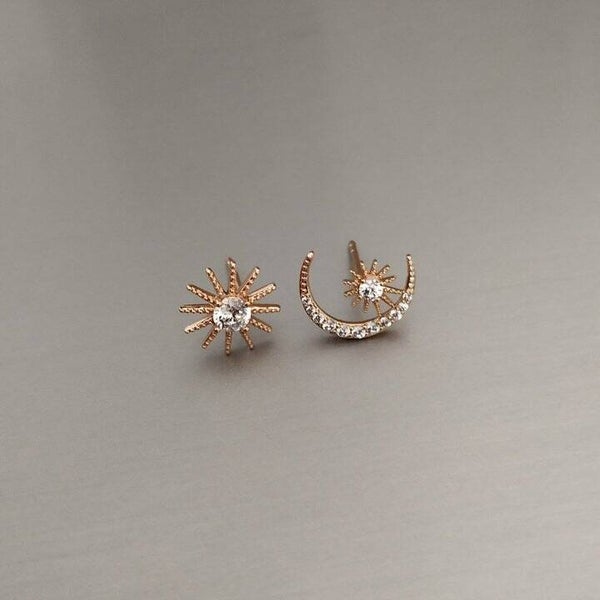 Pendientes Asimétricos Sol y Luna