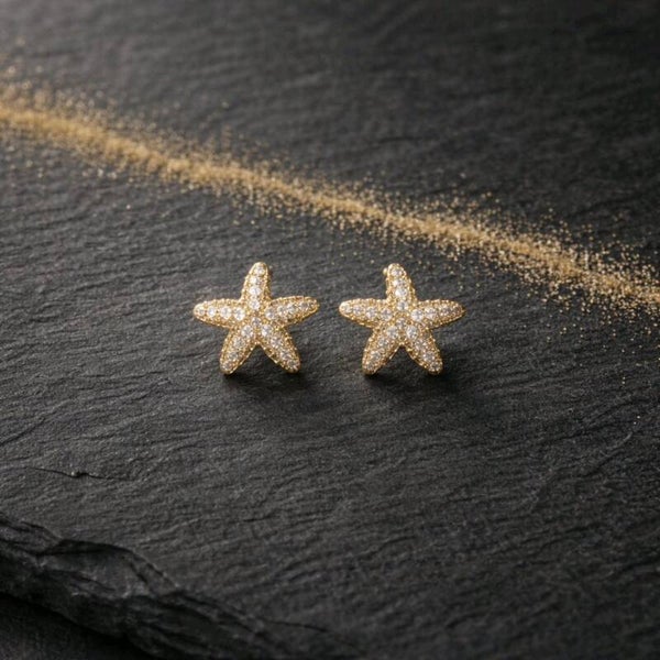 Pendientes Estrella de Mar Brillos