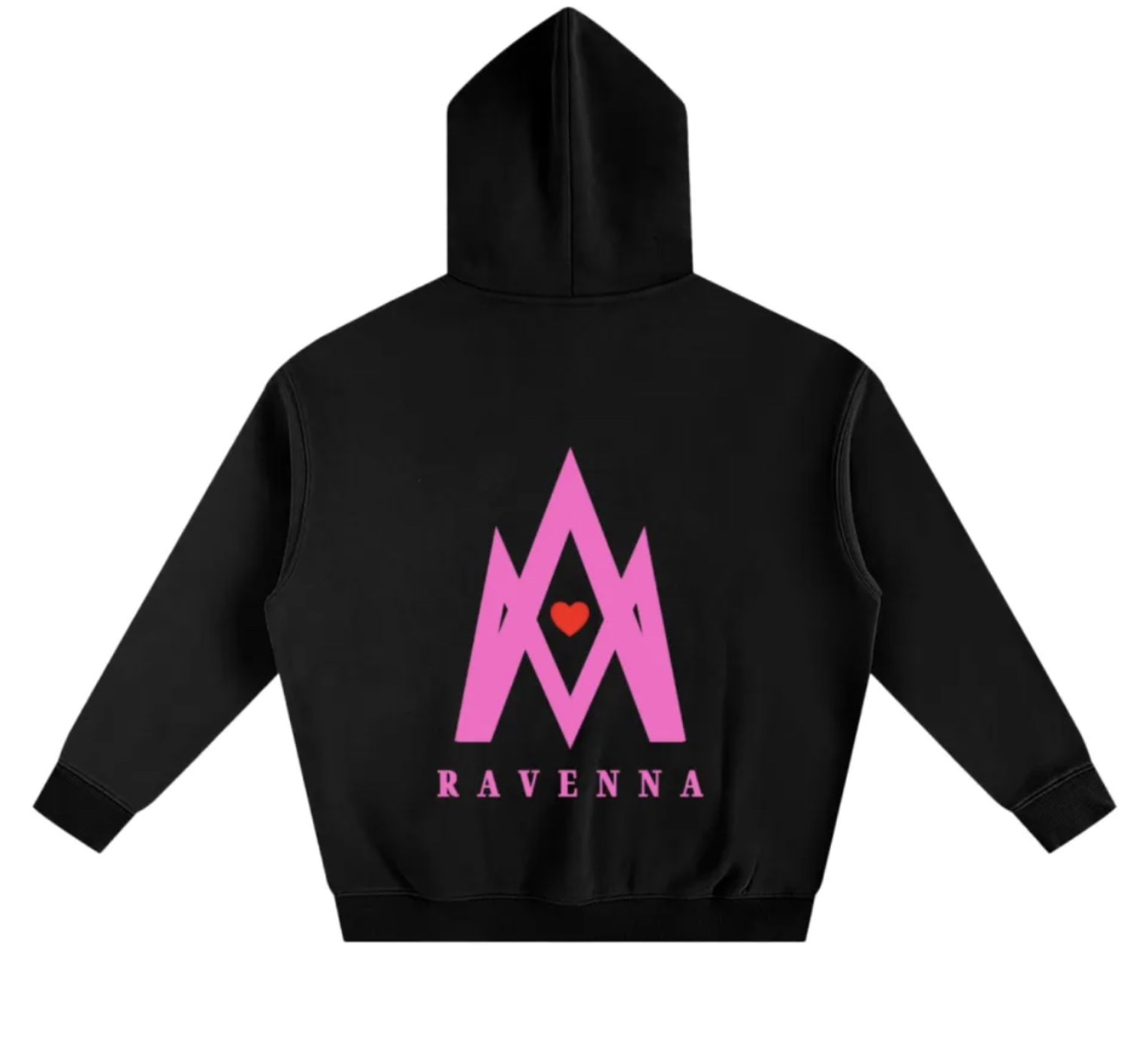 Valentines Pink and Red Oversized Hoodie