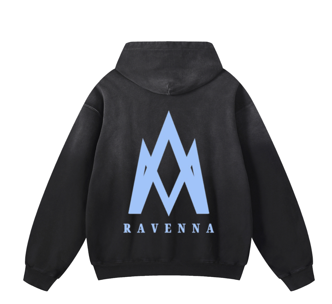 Baby Blue Sunfade Heavyweight Oversized Hoodie