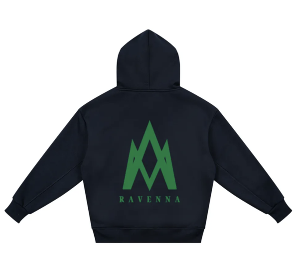 Kids Navy Forest Green Oversized Hoodie