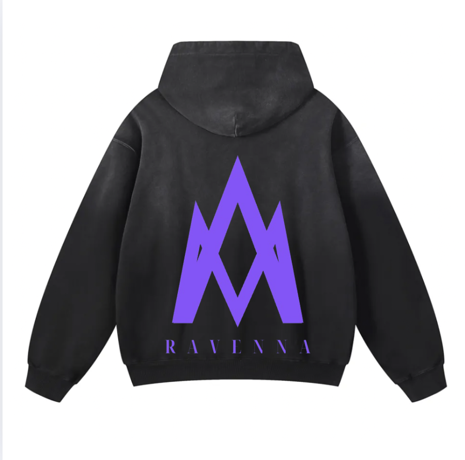 Purple Sunfade Heavyweight Oversized Hoodie