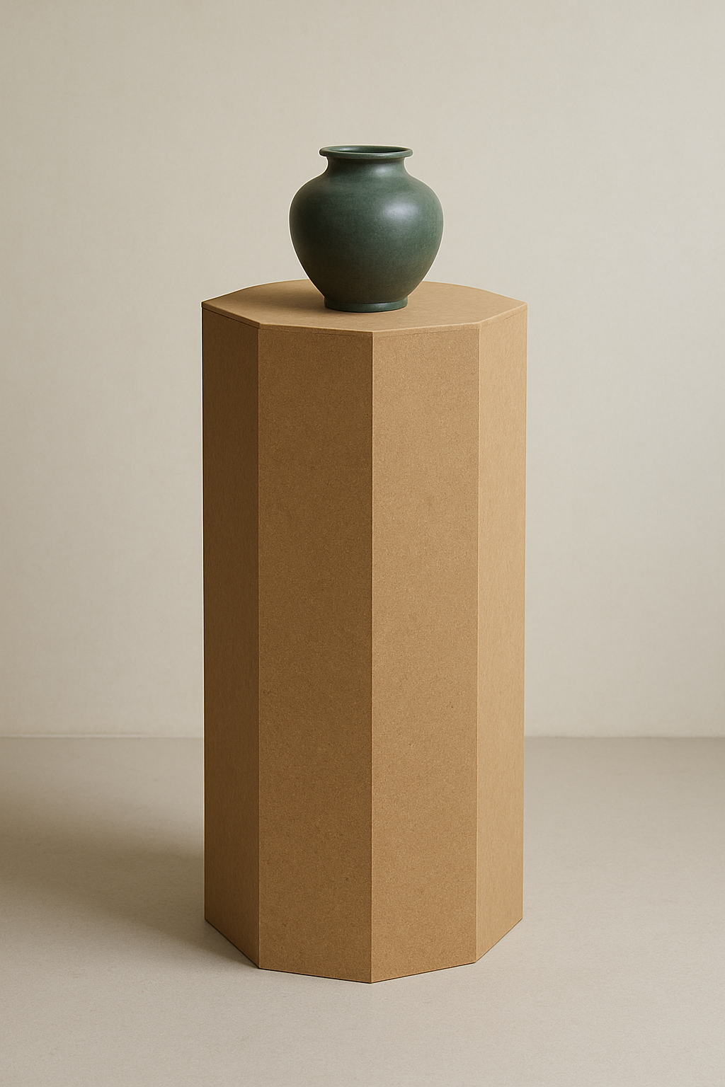 Zuil mdf octagon standaard bruin