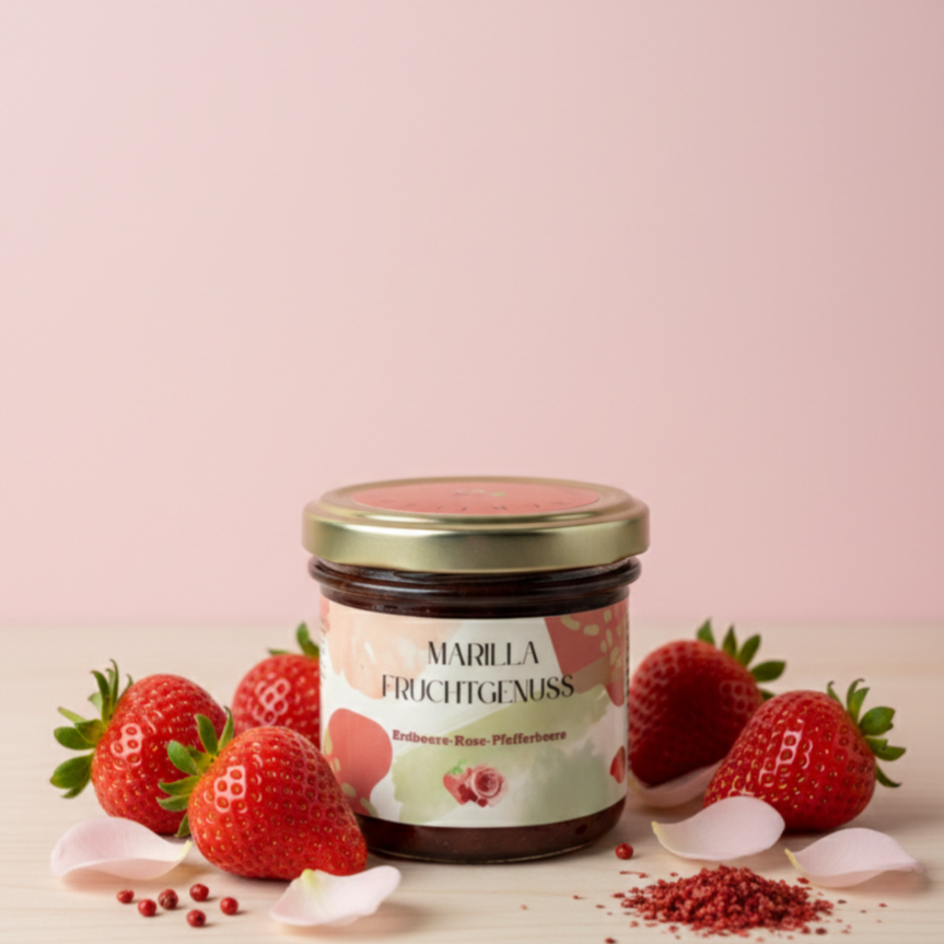 Erbeere-Rosenwasser-Pfefferbeere