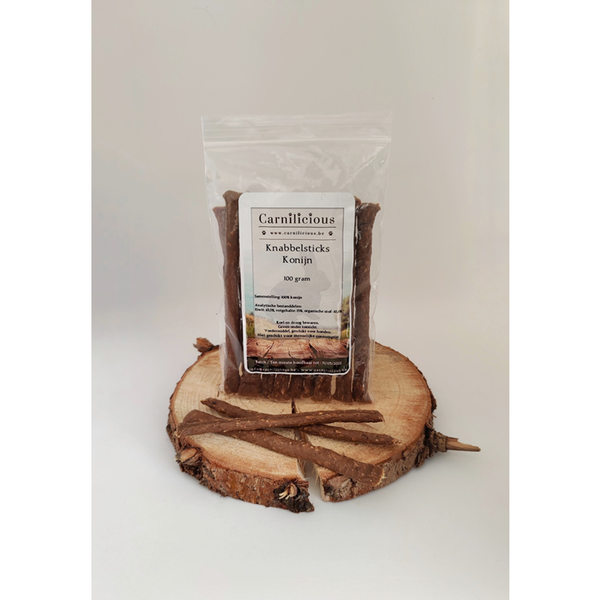 Carnilicious - knabbelsticks KONIJN - 100 gram
