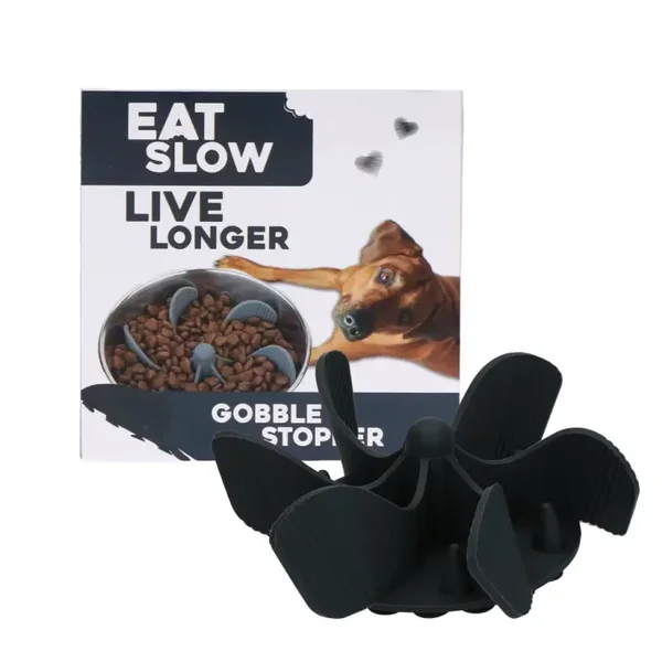 Eat Slow Live Longer - Gobble Stopper Grijs
