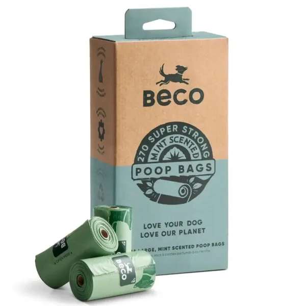 Beco - Poop Bags Recycled - Mint Scented Value Pack XL (270)