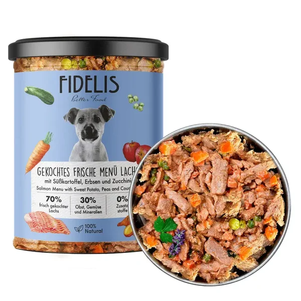 Fidelis - ZALM Vers Gekookt In Glas - 400 gram