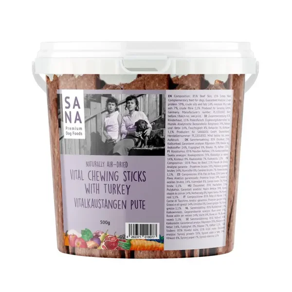 Sana - Vitale Kauwsticks KALKOEN - 500 gram (emmer)