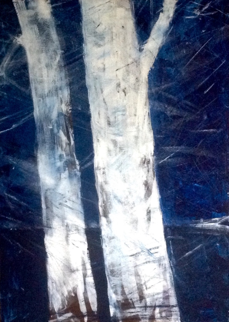 Nachtblauw, Nightblue, landscape, fine art