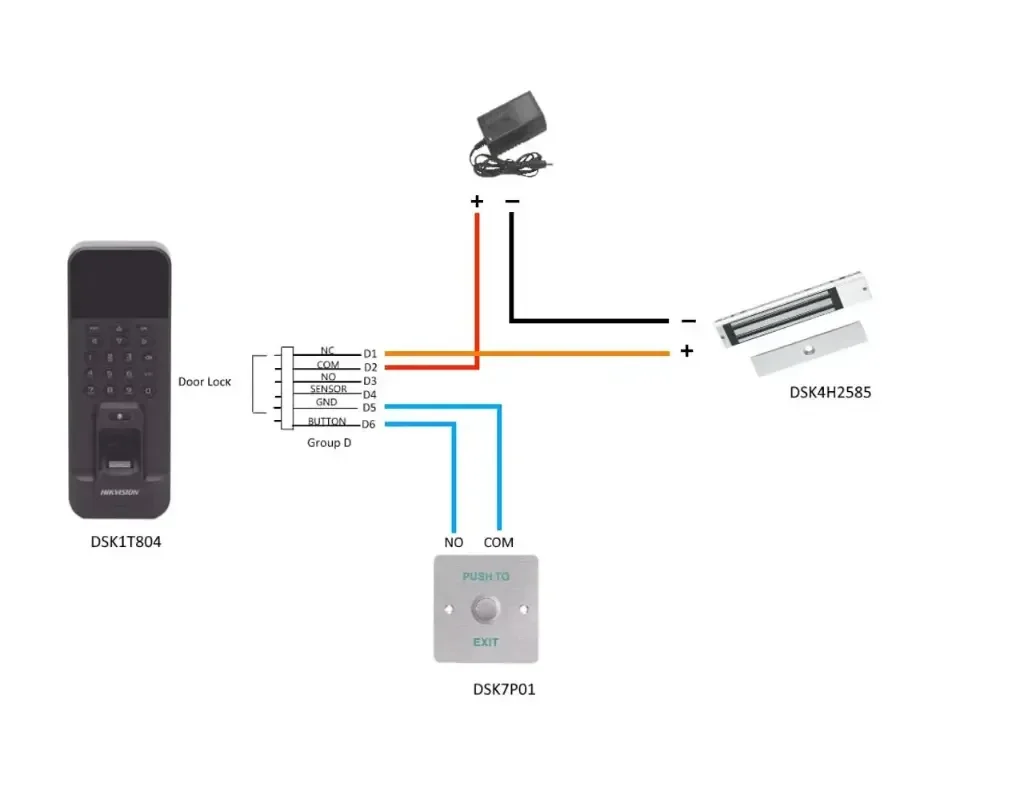 Hikvision – Kit terminal biométrique 1 porte (empreinte, badge, code) DS-KAS261 Hikvision – Kit terminal biométrique 1 porte (empreinte, badge, code)