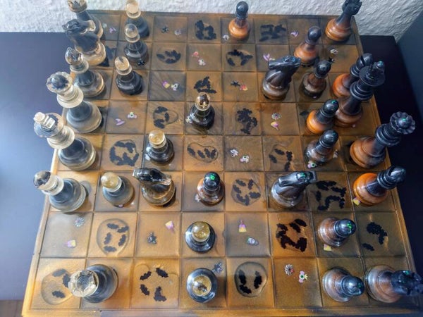 Schach von Epoxyharz
