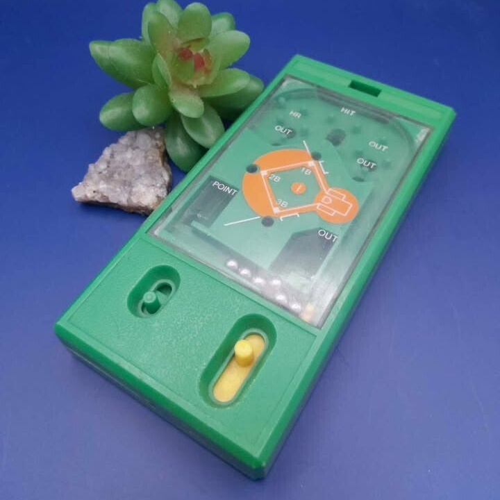 Vintage Mini Handheld Pinball Baseball Game