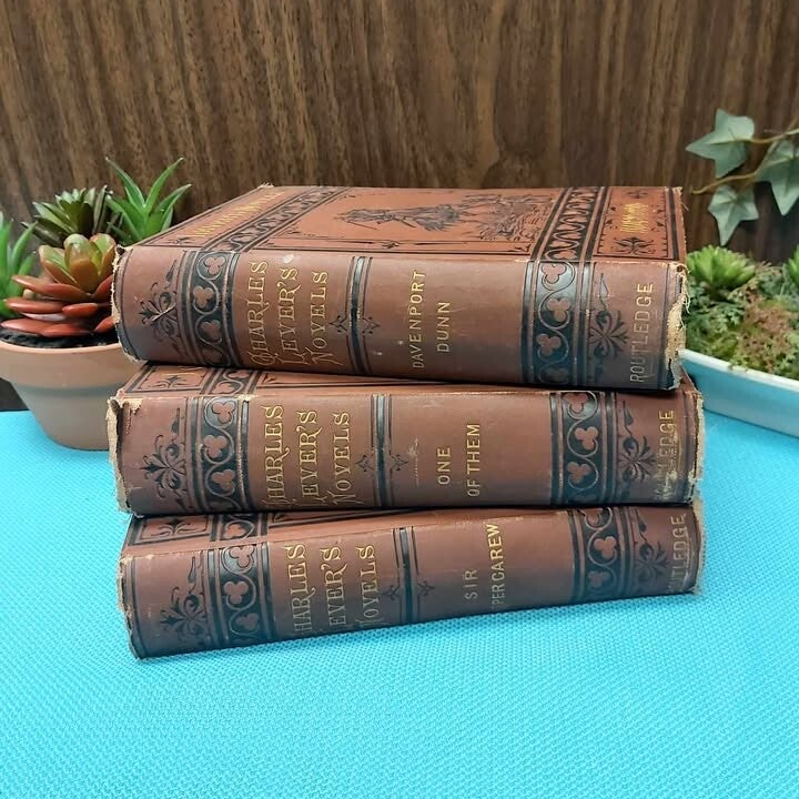 Charles Lever's Novels 📚 3 Book Set, Victorian Literature, Circa 1880's