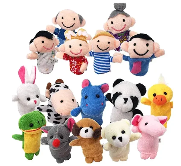 Kids Sensory Interactive Plush Finger Puppets