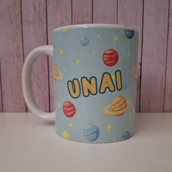 Taza personalizada con planetas