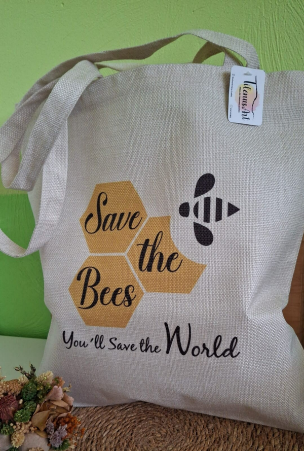 Bolso de Tela “SAVE THE BEES” – Conciencia con Estilo