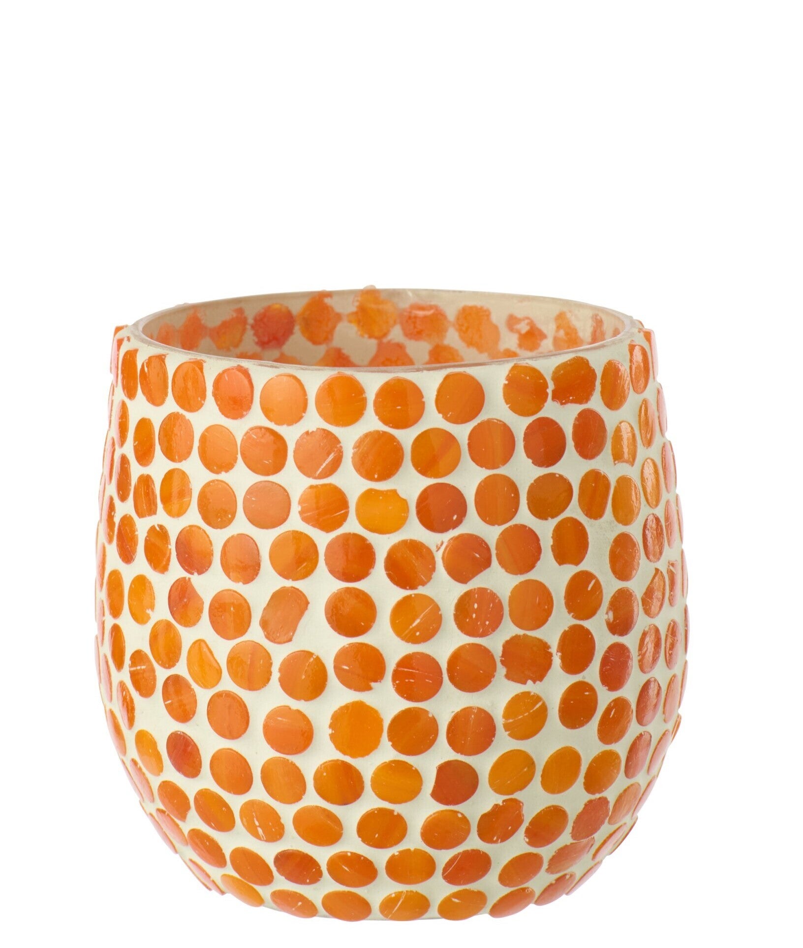 Kaarshouder Mozaïek glas oranje
