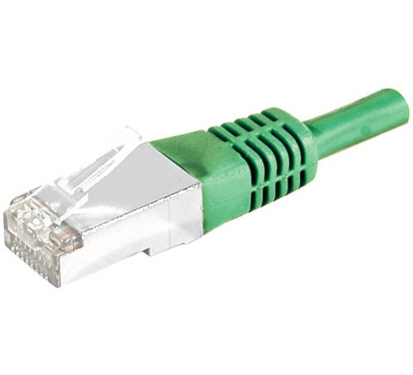 Cordon RJ45 catégorie 6 S/FTP vert - 15 m