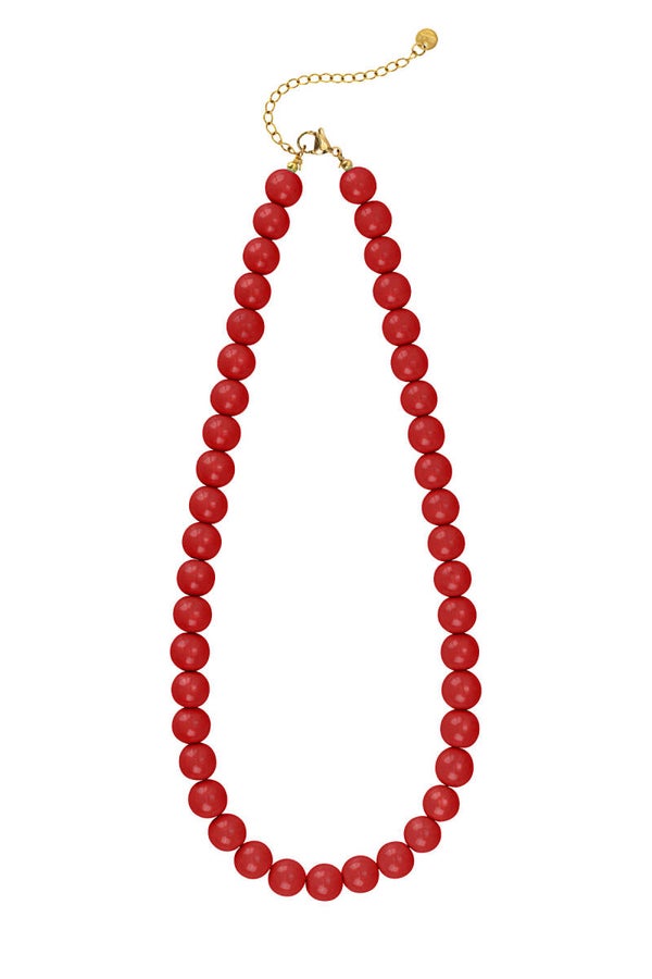Kralen ketting medium Rood