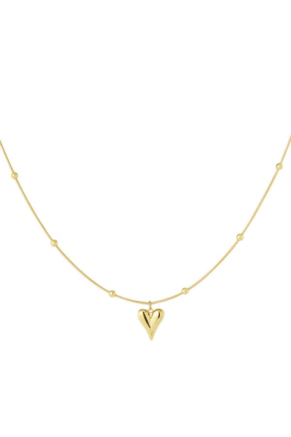 Small heart ketting Goud