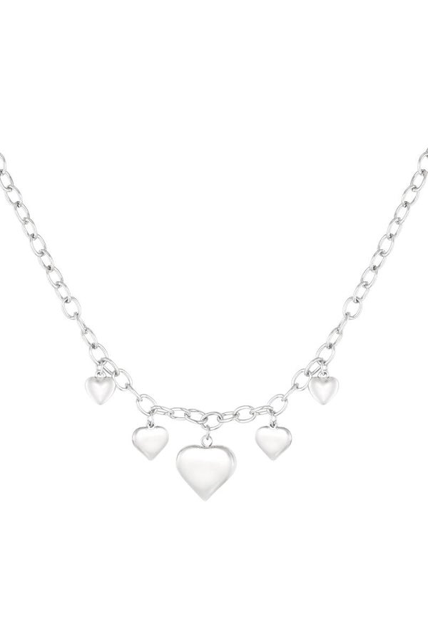 Harten ketting Zilver