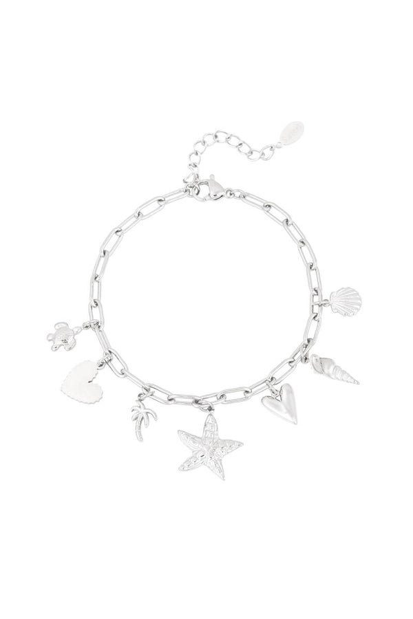 Beach bedel armband Zilver