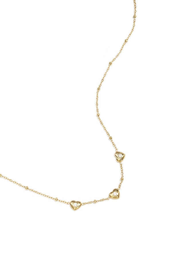 Lots of hearts ketting Goud