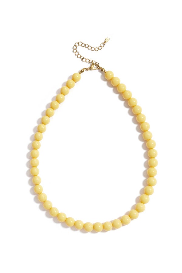 Kralen ketting medium Geel
