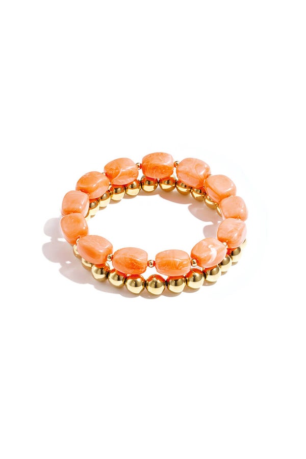 Armbanden set met kralen Oranje