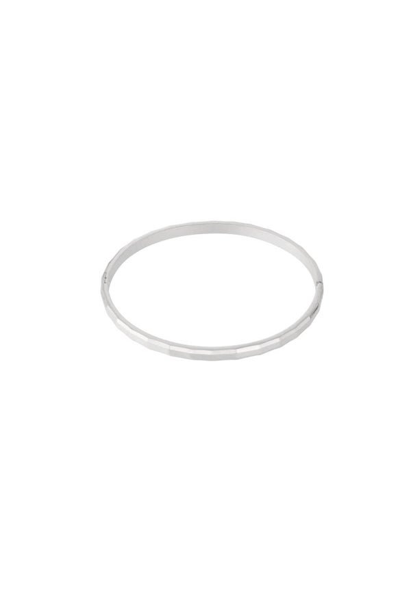 Geometrische bangle armband Zilver