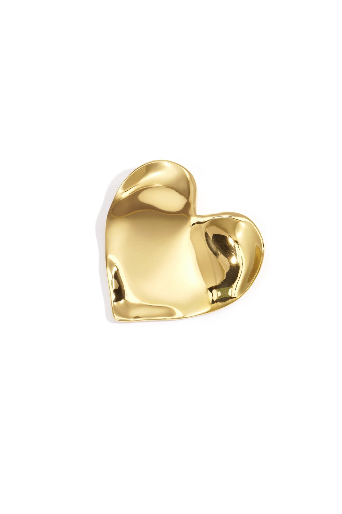 Smooth hart broche Goud