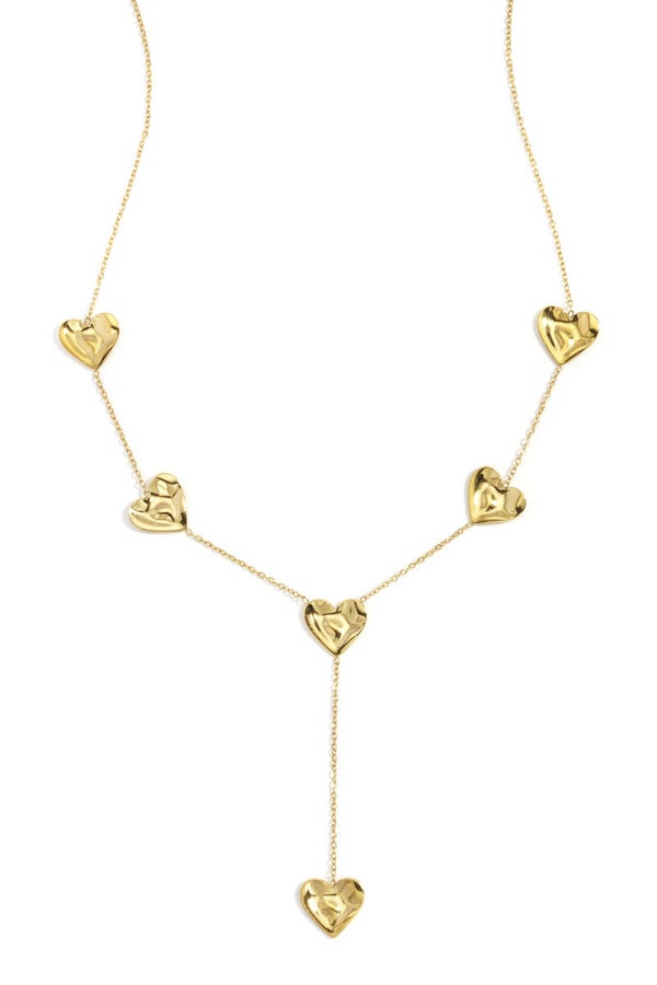 Meerdere hartjes ketting Goud
