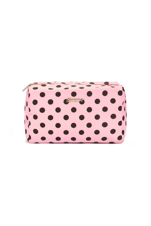 Toilet / Make-up tasje stippen Roze/Bruin