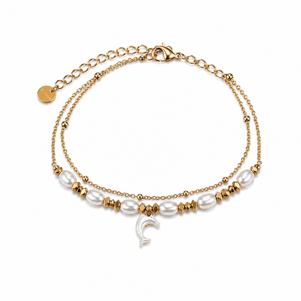 Coral Dolphin armbandje Goud