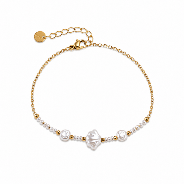Shell Pearl armbandje Goud