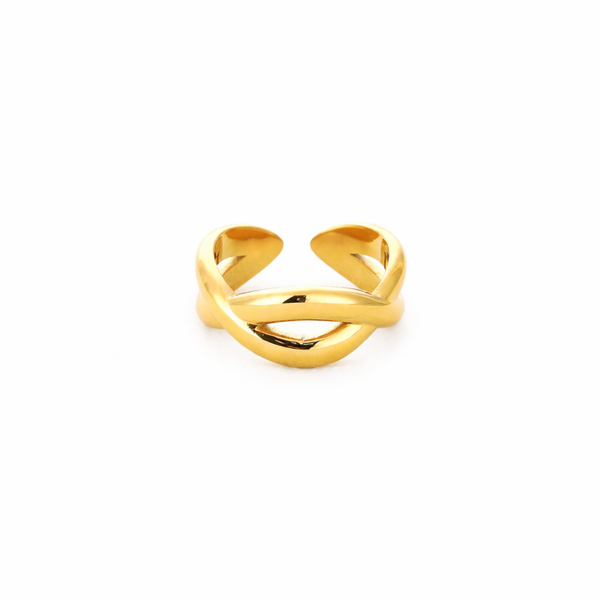 Basic waves ring Goud