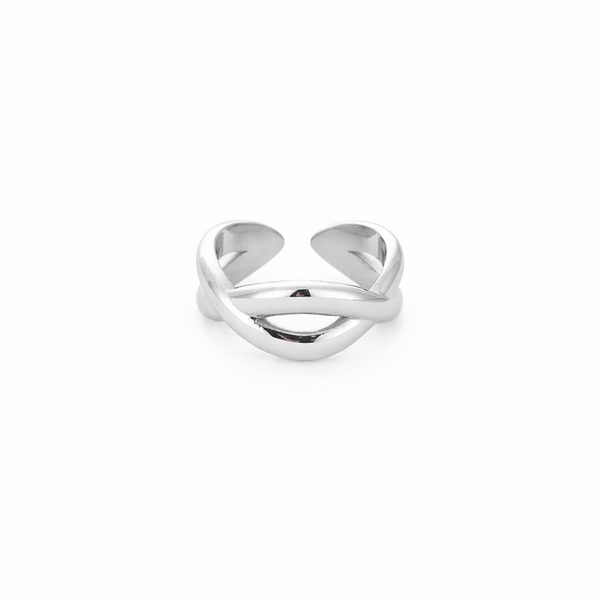 Basic waves ring Zilver