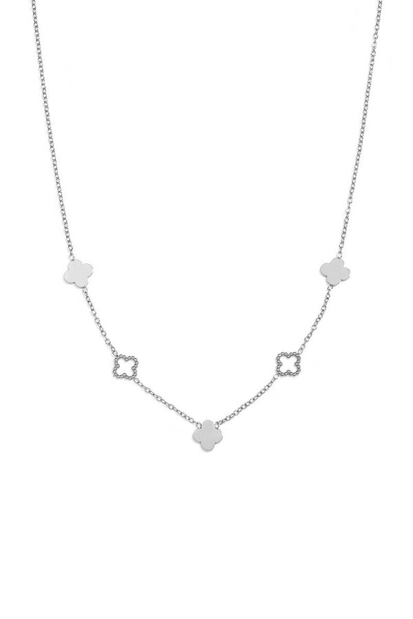 Klaver ketting Zilver