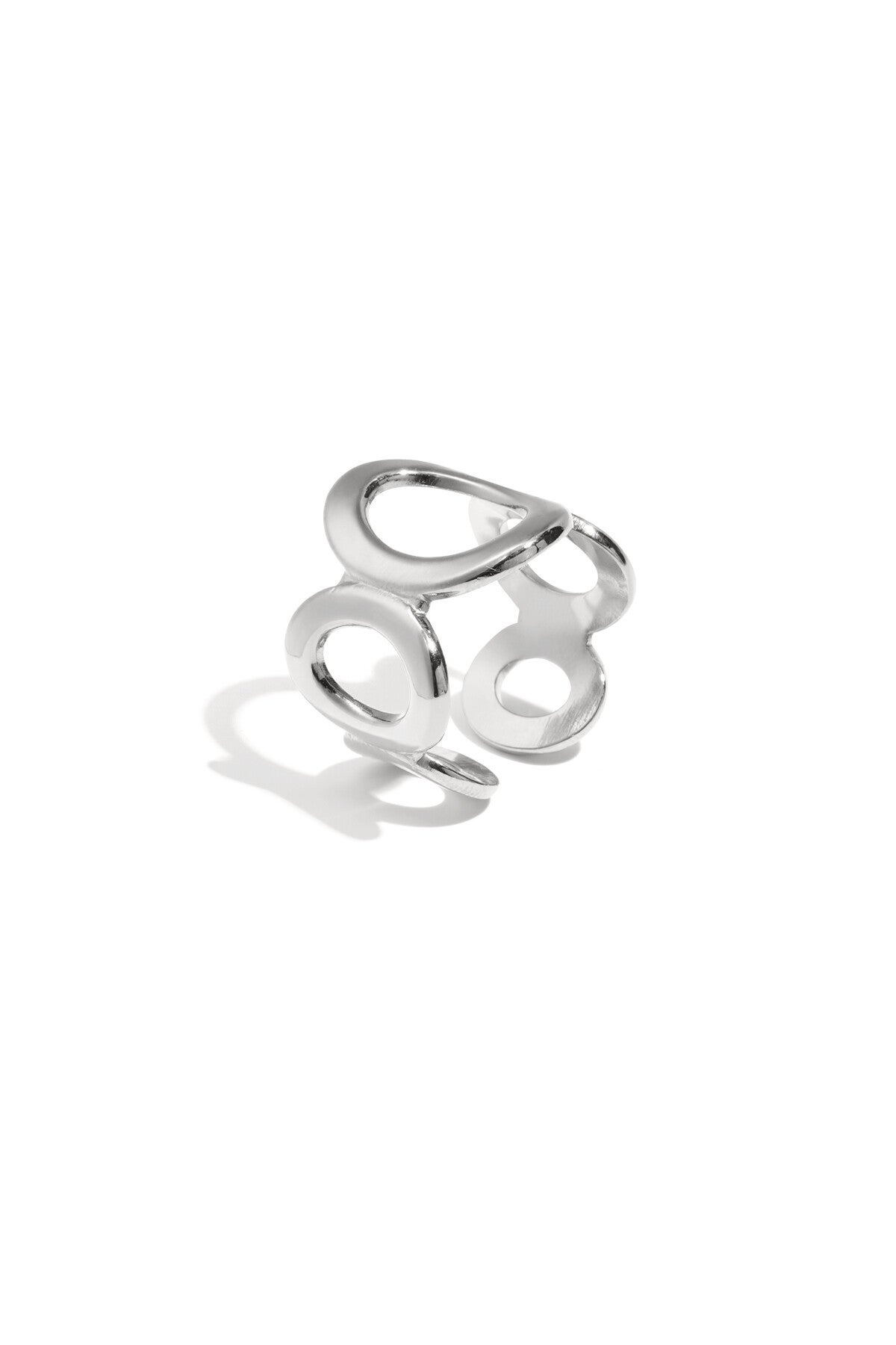 Open cirkelring Zilver