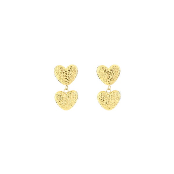 Double Love Oorbellen Goud